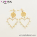 E-711 xuping модная изысканная форма в форме сердца14к золотого цвета с цирконовым покрытием женские серьги
